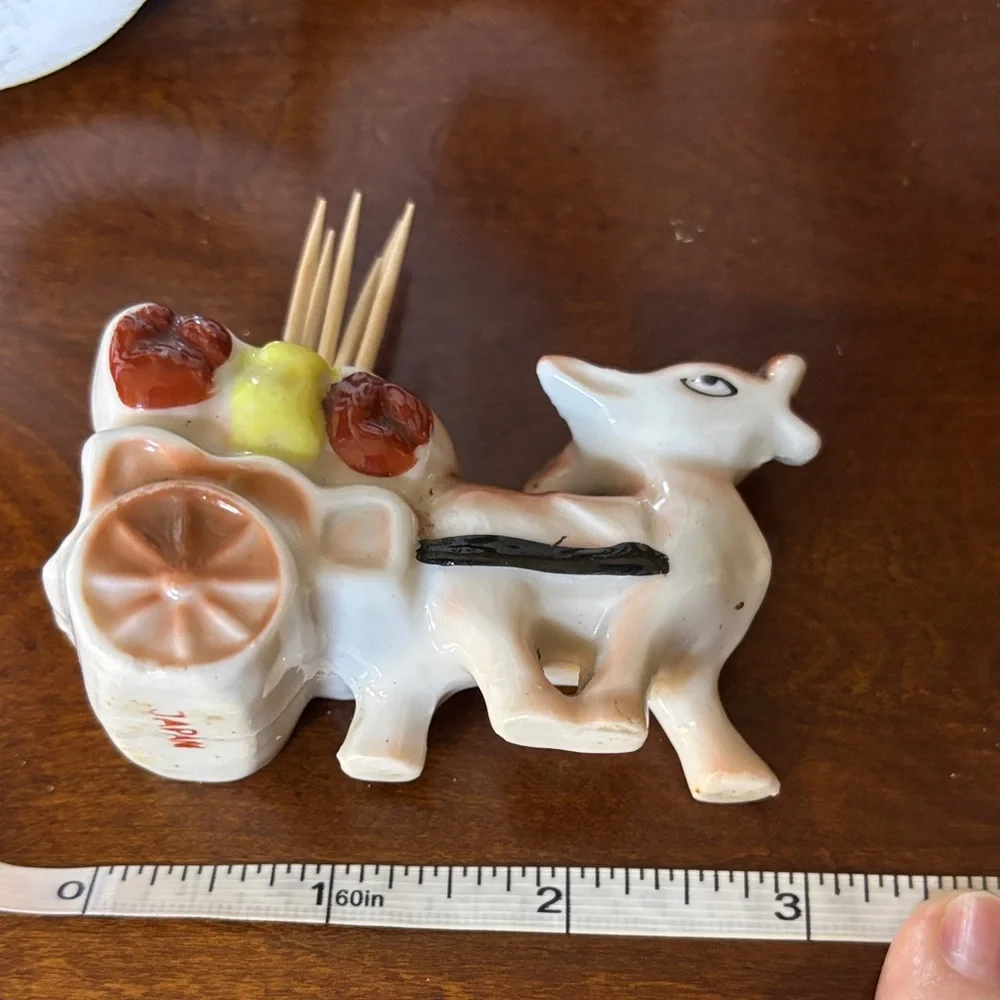 Vintage Ceramic Burro Toothpick Holder whatnot Miniature Decor Made in Japan’s